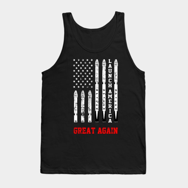 Launch America Great Again Flag Tank Top by W.Pyzel